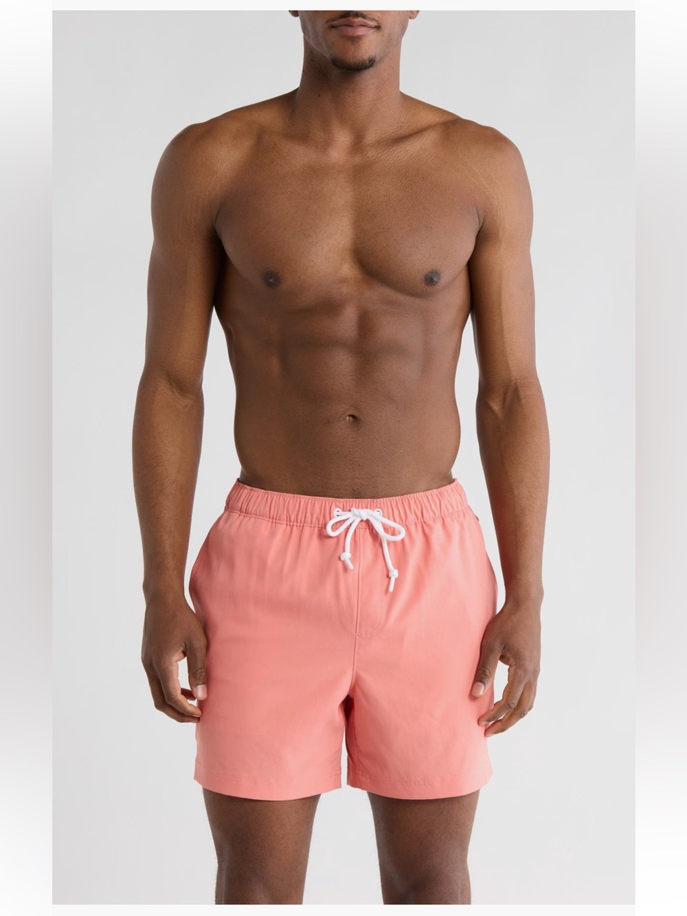 Original Penguin Solid 5-Inch Swim Trunks Lantana salmon board shorts XXL NWT